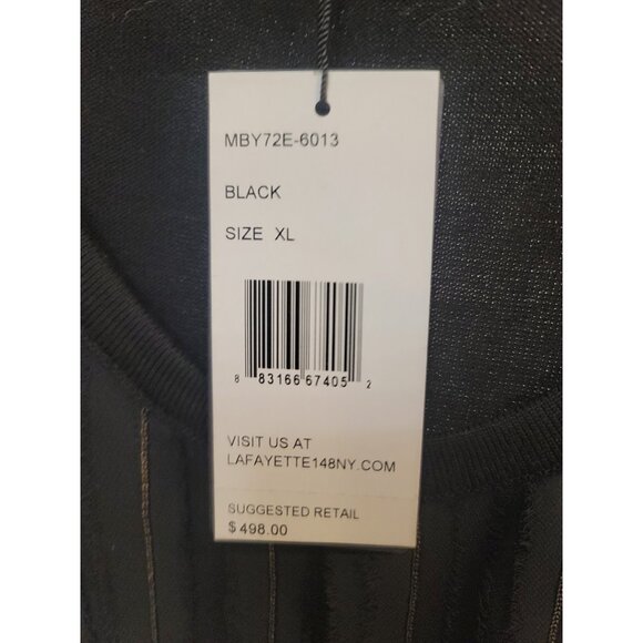Lafayette 148 New York Silk Black Sweater Vest Size Xl New NWT - Picture 5 of 9